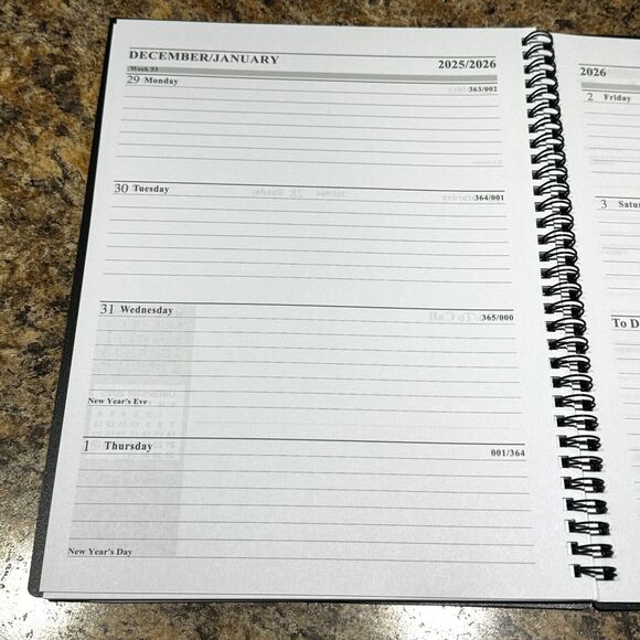 2025 Planner Weekly Schedule Monthly Calendars Premium Dated Black - Picture 5 of 9